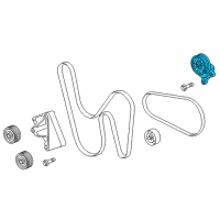 OEM 2015 Chevrolet Camaro Serpentine Tensioner Diagram - 12628025