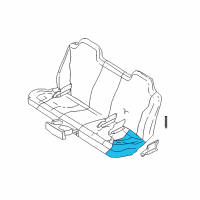 OEM 2004 Dodge Dakota Rear Seat Cushion Diagram - XV561DVAA