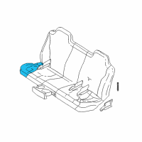 OEM 2004 Dodge Dakota Rear Seat Cushion Diagram - XV571DVAA