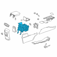 OEM Honda CR-V Box, Console (Usbx1) *NH900L* (DEEP BLACK) Diagram - 83401-TLA-A01ZA