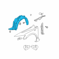 OEM 2006 Honda Civic Fender, Left Front (Inner) Diagram - 74151-SNA-A00