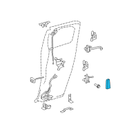 OEM 2009 Toyota FJ Cruiser Handle, Inside Diagram - 69205-35010-B0