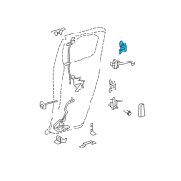 OEM 2022 Toyota Tacoma Upper Hinge Diagram - 68750-0C010