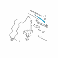 OEM Hyundai Santa Fe Windshield Wiper Arm Assembly(Driver) Diagram - 98310-0W000