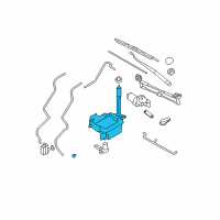 OEM 2011 Hyundai Santa Fe Windshield Washer Reservoir Assembly Diagram - 98620-2B600