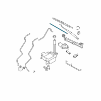 OEM Hyundai Santa Fe Wiper Blade Rubber Assembly(Passenger) Diagram - 98361-0W000
