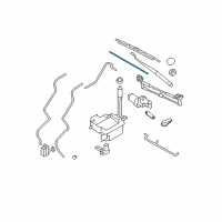 OEM 2011 Hyundai Santa Fe Wiper Blade Rubber Assembly(Passenger) Diagram - 98361-0W000