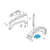 OEM 2000 Cadillac Escalade Splash Shield Diagram - 15569497