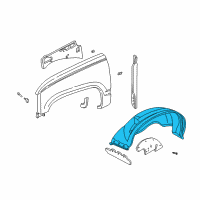 OEM 1996 Chevrolet K1500 Suburban Wheelhouse Diagram - 15977655