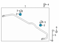 OEM Kia Carnival BUSH-STABILIZER BAR Diagram - 54813R0000