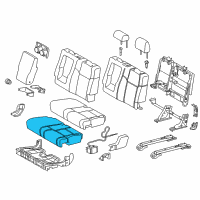 OEM 2019 Toyota Tundra Seat Cushion Pad Diagram - 71612-0C130