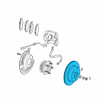 OEM 1999 Jeep Wrangler Brake Rotor Diagram - 5015965AA