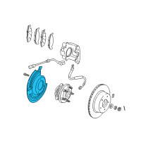 OEM 1986 Jeep Comanche Shield-Brake Diagram - 52005477