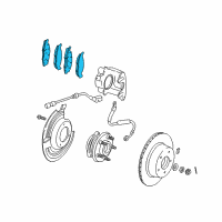 OEM 1995 Jeep Wrangler Front Disc Brake Pad Kit Diagram - 5191955AA