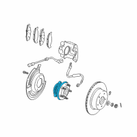 OEM 1992 Jeep Wrangler Front Wheel Hub Bearing Assembly Compatible Diagram - 53007449AB