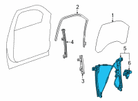 OEM 2020 GMC Sierra 3500 HD Window Regulator Diagram - 84903332