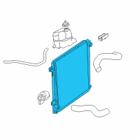 OEM 2004 Lincoln Aviator Radiator Assembly Diagram - H2MZ-8005-A