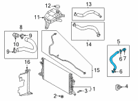 OEM 2021 Hyundai Elantra Hose Assembly-Radiator, UPR Diagram - 25414-BY000