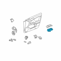 OEM Acura TSX Switch Assembly, Power Window Master Diagram - 35750-TL2-A12