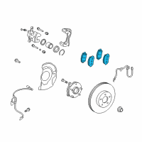 OEM Toyota RAV4 Front Pads Diagram - 04465-42200