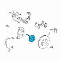 OEM Lexus HS250h Hub & Bearing Diagram - 43550-0R010