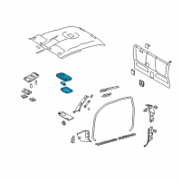 OEM Toyota Sequoia Dome Lamp Assembly Diagram - 81240-AA020-E1