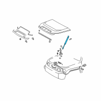 OEM Toyota FJ Cruiser Support Cylinder Diagram - 53440-0W161