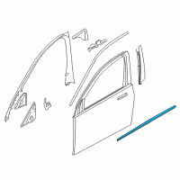 OEM 2014 BMW ActiveHybrid 7 Channel Cover, Exterior, Door, Front Right Diagram - 51-33-7-185-228