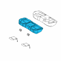 OEM 2011 Ford Taurus Seat Cushion Pad Diagram - AG1Z-54600A88-A