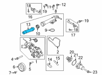 OEM 2022 Ford Bronco CONNECTION - WATER OUTLET Diagram - ML3Z-8592-B