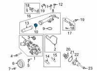 OEM 2021 Ford Bronco GASKET - WATER PUMP Diagram - ML3Z-8507-B