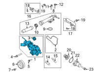 OEM 2022 Ford Bronco TUBE - WATER OUTLET Diagram - ML3Z-8K153-E