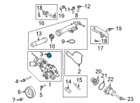 OEM 2021 Ford Bronco GASKET - WATER PUMP Diagram - ML3Z-8507-D