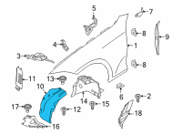 OEM 2021 BMW M440i xDrive WHEEL ARCH COVER, FRONT SECT Diagram - 51-71-7-340-909