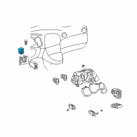 OEM 2008 Pontiac Vibe Switch, Outside Remote Control Rear View Mirror Diagram - 88970245