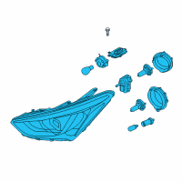 OEM Hyundai Santa Fe Sport Headlamp Assembly, Right Diagram - 92102-4Z100