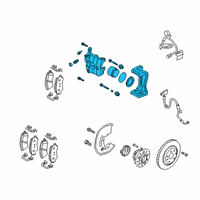 OEM Kia Stinger Front Brake Caliper, Left Diagram - 58180J5A01