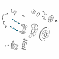OEM 2014 Ford Fiesta Caliper Support Retainer Kit Diagram - AY1Z-2C150-A