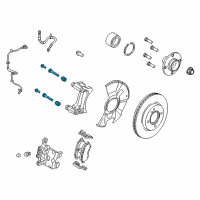 OEM Ford Fiesta Caliper Support Retainer Kit Diagram - AY1Z-2C150-B