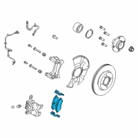 OEM 2014 Ford Fiesta Front Pads Diagram - AY1Z-2001-D