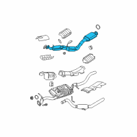 OEM 2003 Mercury Mountaineer Converter & Pipe Diagram - 4L2Z-5F250-KA