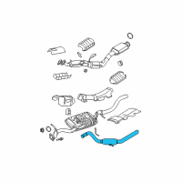 OEM Ford Explorer Tailpipe Diagram - 7L9Z-5A212-B