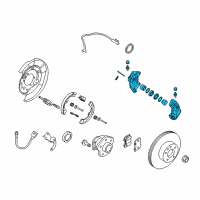 OEM 2015 Infiniti Q50 Caliper Assy-Rear LH, W/O Pad & Shim Diagram - 44011-4GH1A