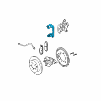 OEM 2001 Pontiac Aztek Caliper Mount Diagram - 18044882