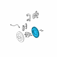 OEM Buick Rendezvous Shield, Rear Parking Brake (LH) Diagram - 18044589