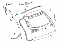 OEM 2022 Cadillac Escalade Lift Cylinder Stud Diagram - 11547669