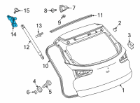 OEM Buick Lift Cylinder Bracket Diagram - 42483634