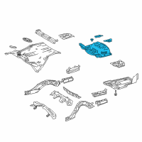 OEM 2019 Lexus LC500 Pan Sub-Assy, Rear Floor Diagram - 58301-11900