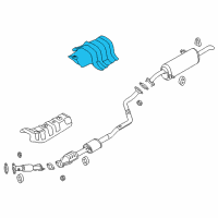 OEM 2017 Hyundai Accent Panel-Heat Protector, Rear Diagram - 28795-1R050