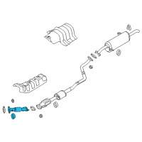 OEM 2015 Kia Rio Front Exhaust Pipe Diagram - 286101R220